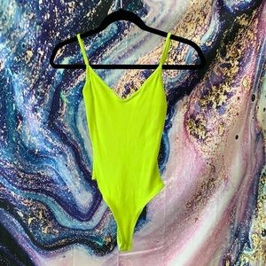 Naked Wardrobe Neon Ribbed Bodysuit
